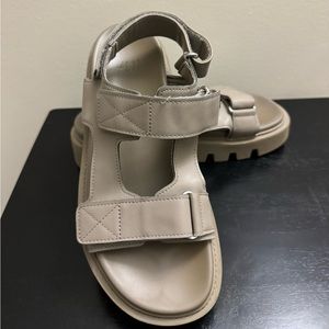 Gray Sandals Strapped